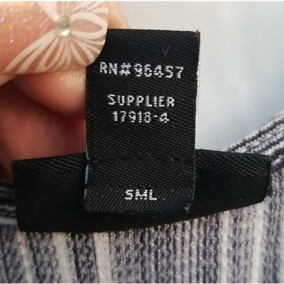 a.n.a Navy Deep Blue White Striped Cropped Jumpsuit 0x Pockets Sleeveless Plus - Picture 4 of 16